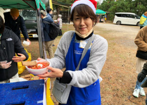 Ukrainian borsch for visitors at the event