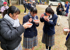 Ukrainian borsch for visitors at the event